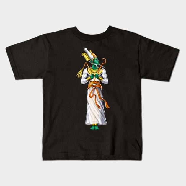 Egyptian God Osiris Kids T-Shirt by underheaven